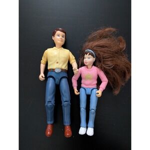 Loving Family Dolls Dad Doll + Teen Daughter Doll ~6"